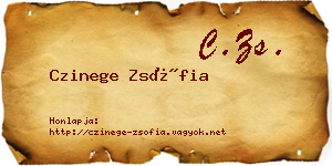 Czinege Zsófia névjegykártya